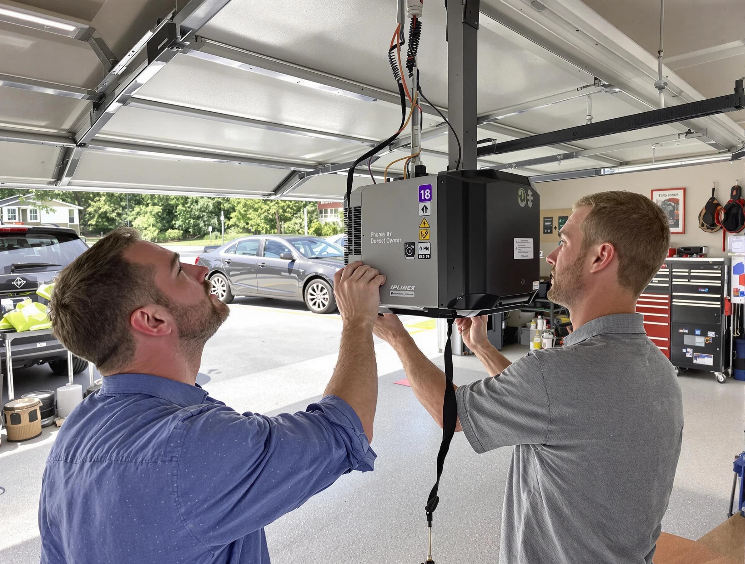 Bessemer Garage Door Repair technician installing garage door opener in Bessemer