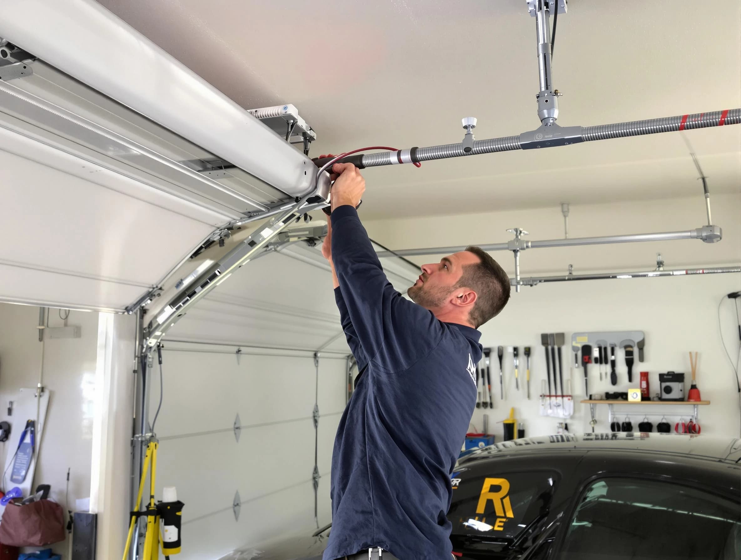 Bessemer Garage Door Repair technician performing garage door cable repair in Bessemer