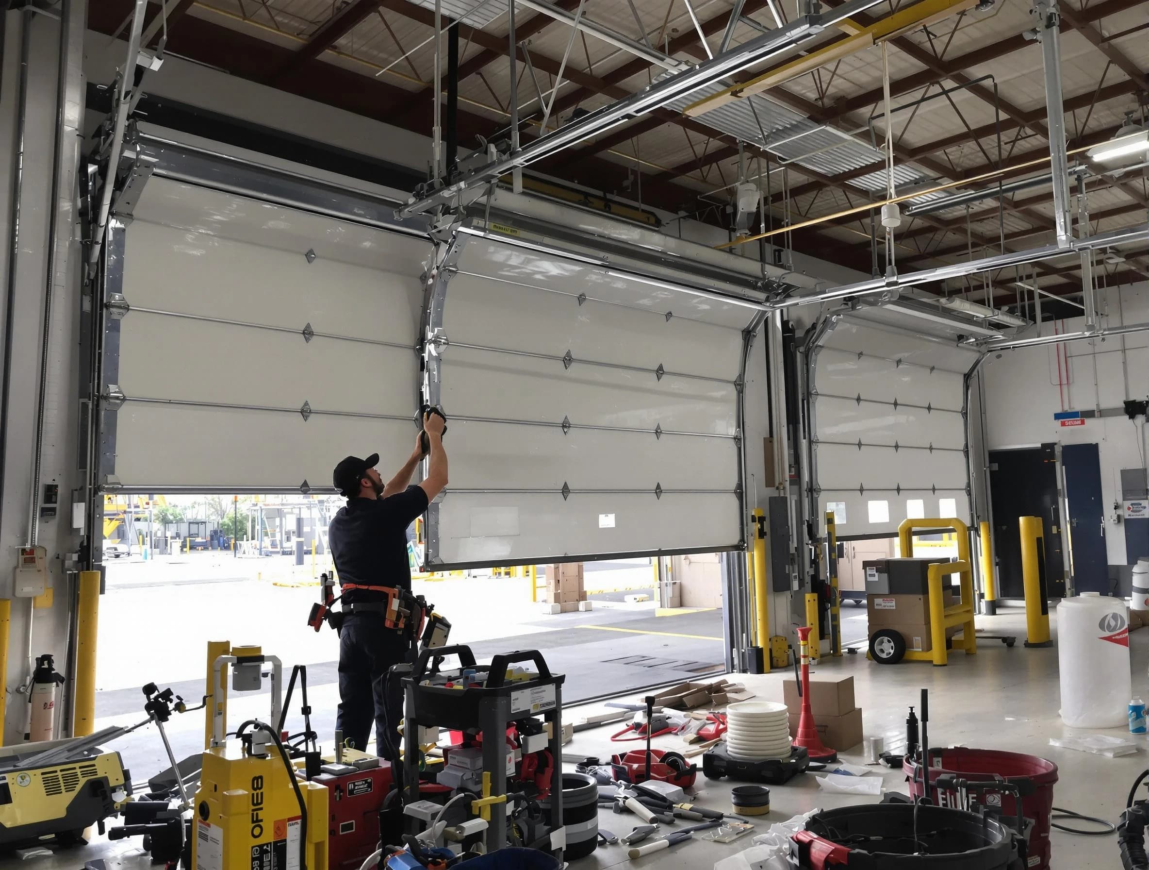 Bessemer Garage Door Repair technician performing commercial garage door repair in Bessemer