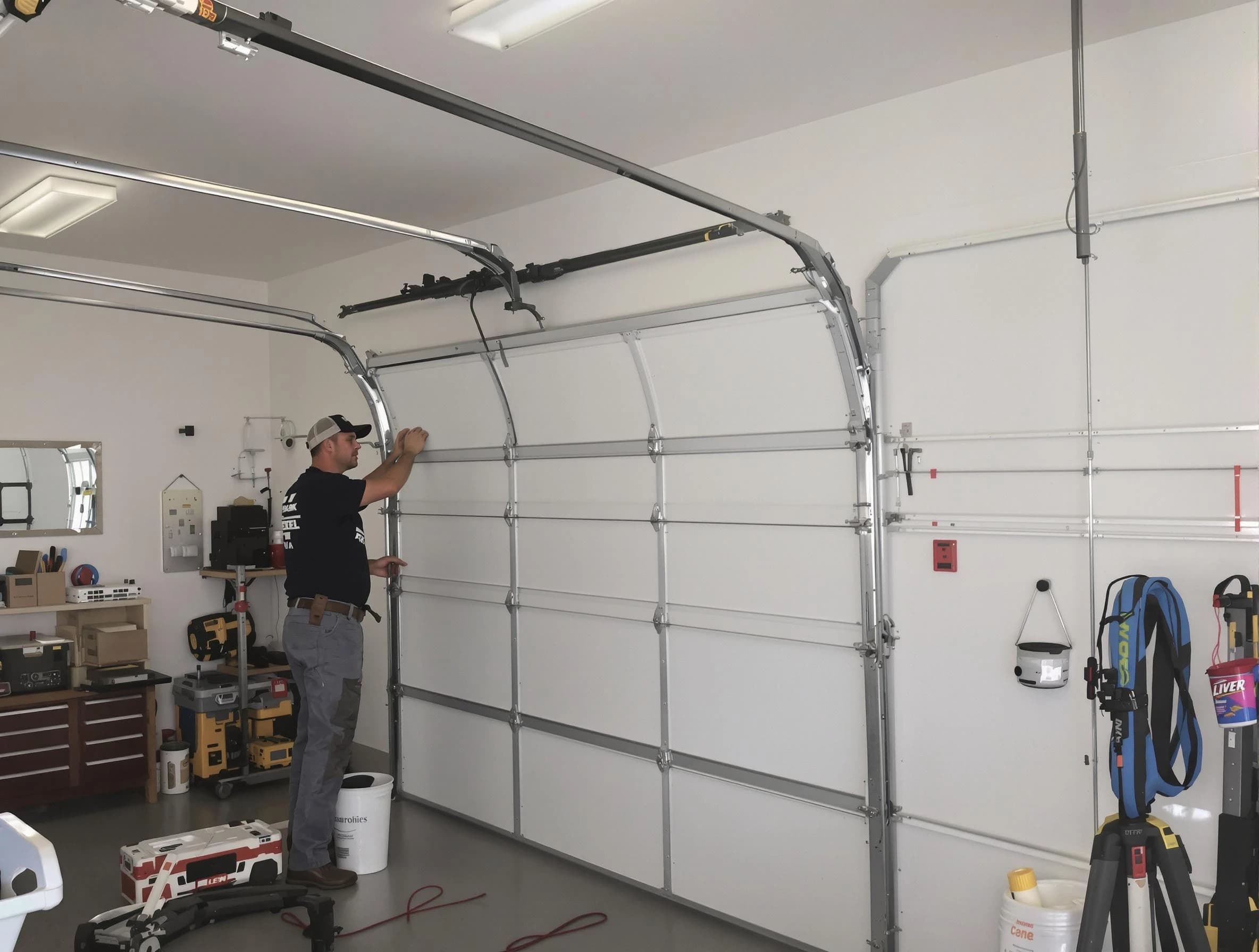 Bessemer Garage Door Repair team installing new garage door in Bessemer