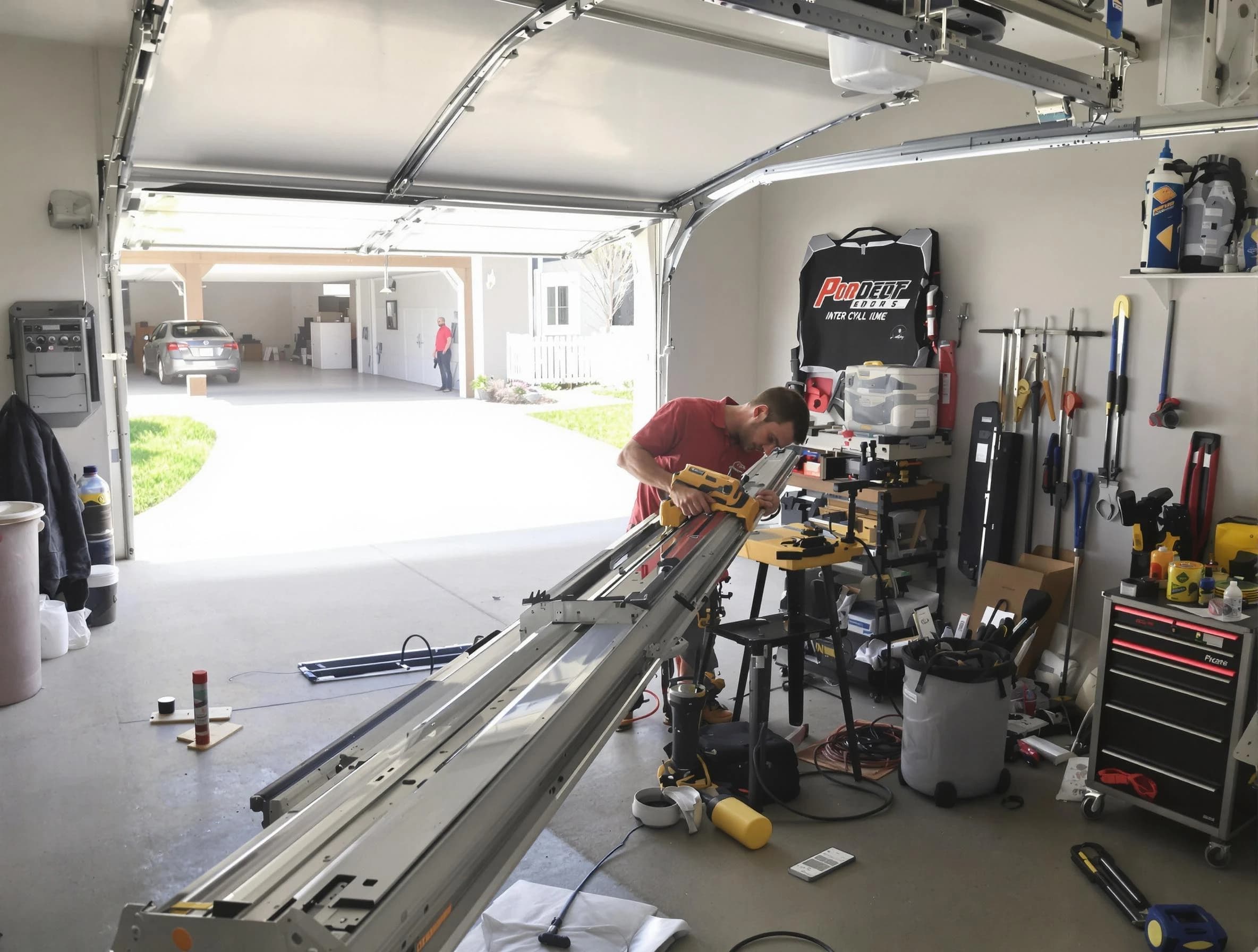 Bessemer Garage Door Repair expert performing track repair in Bessemer